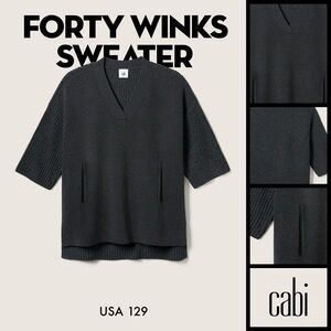 Cabi forty winks sweater (charcoal gray)